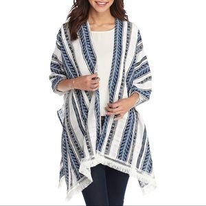 STRIPED KIMONO |Navy White BohoSOLD